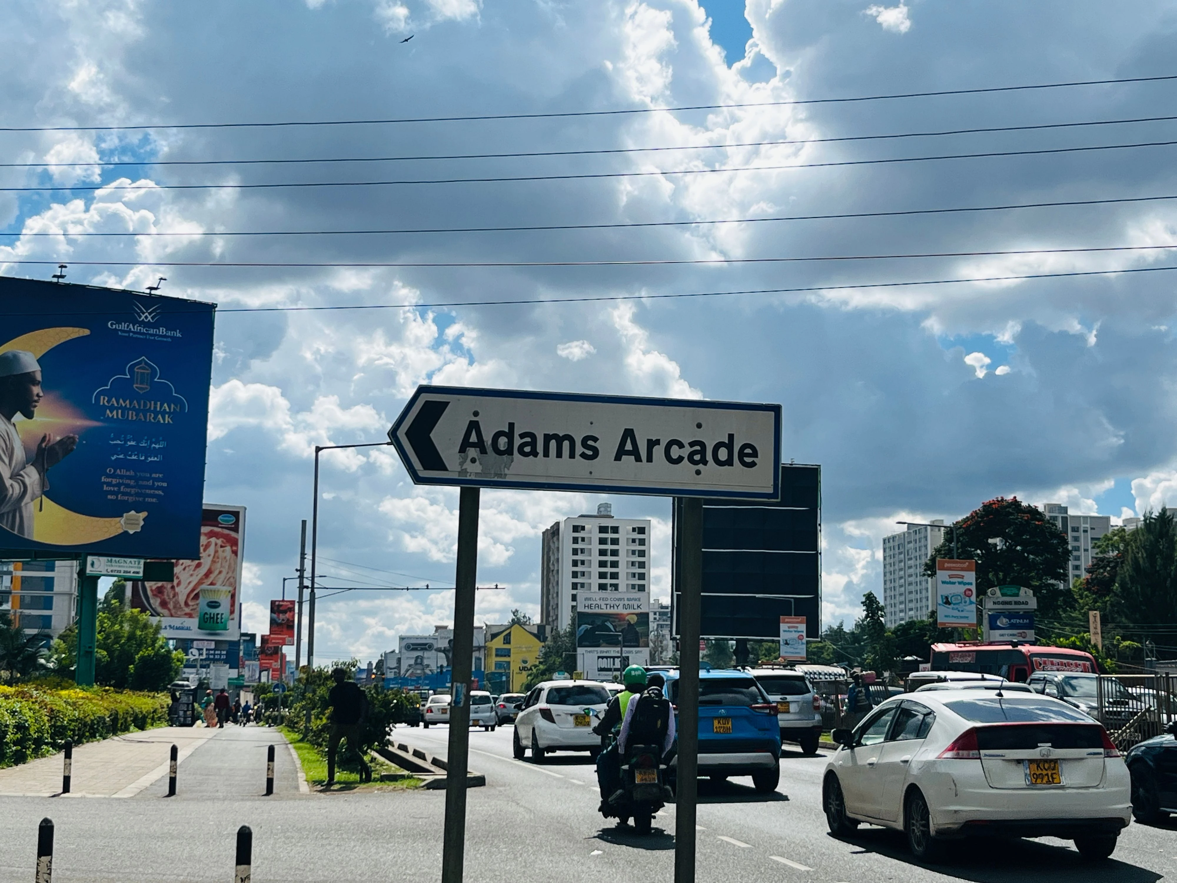 Aerial view of Ngong Road